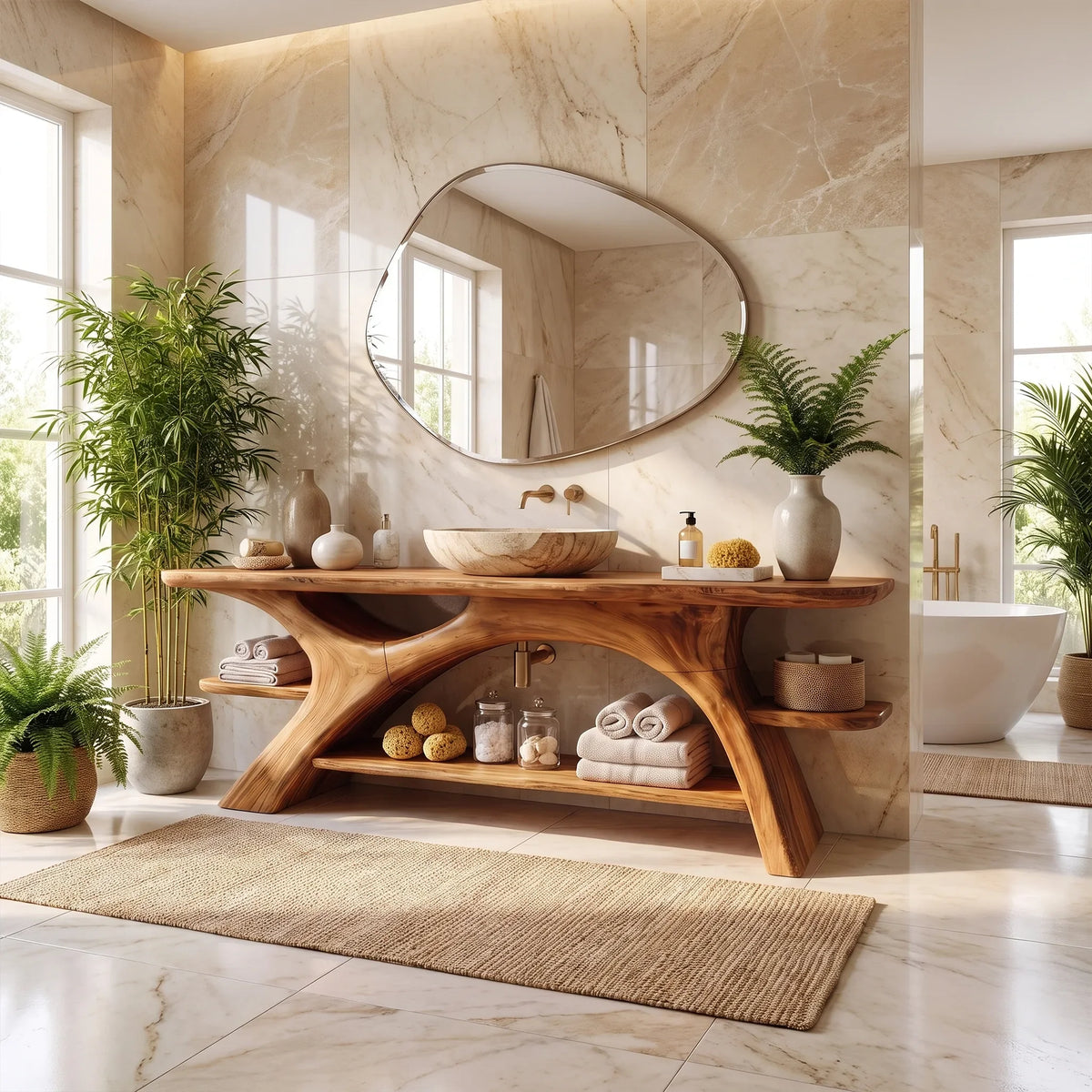 Inviting Bathroom Vanity Bathroom Vanity With Sink Freestanding Bathroom Vanity Wide Open Shelves For Primary Bathroom