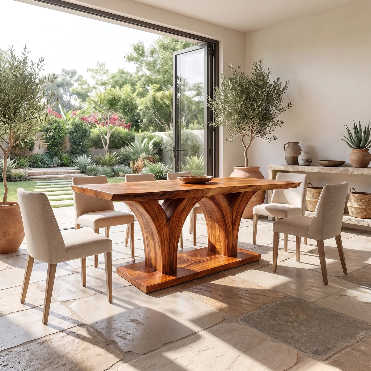 Warm Dining Table Rectangle Dining Room Table Curved Pedestal Base For Dining Room