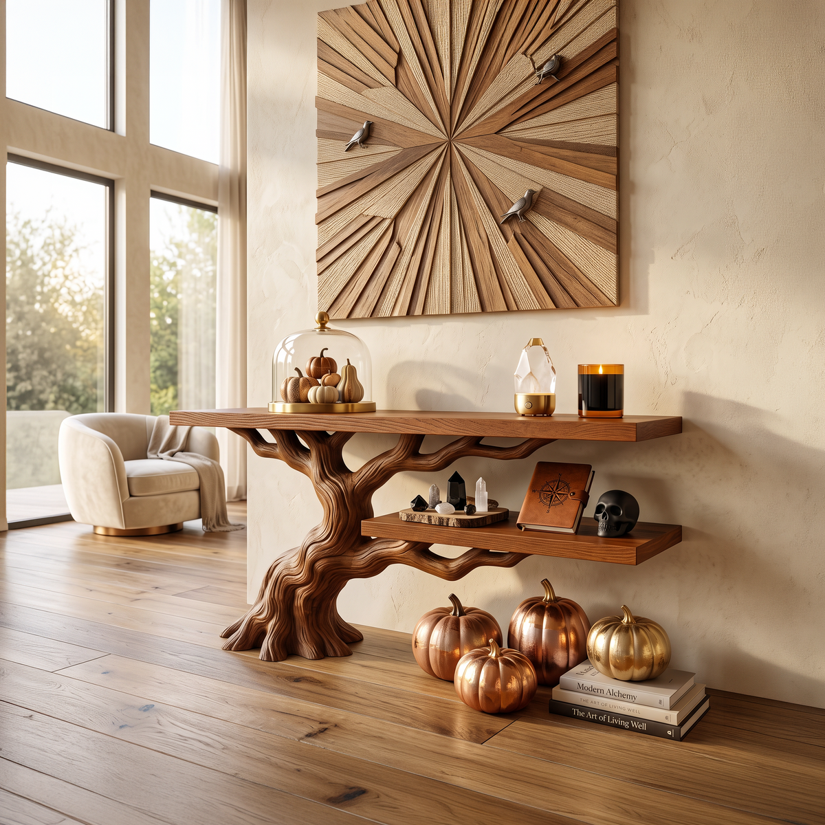Modern Root Branch Accent Table For Gothic Halloween Furniture