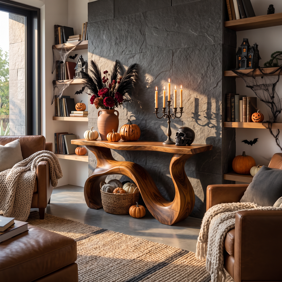 Organic Root Form Display Table For Halloween Decor