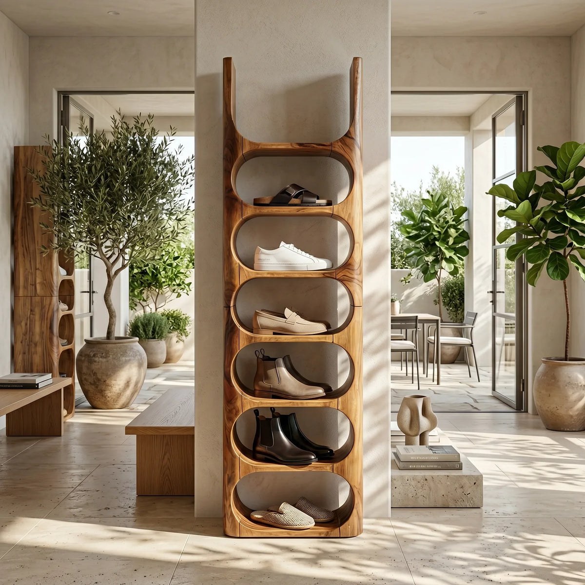 Modern Vertical Shoe Rack For Apartment Entryway Storage Corner