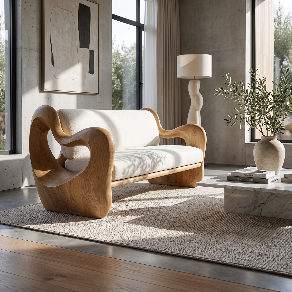 Natural Organic Sofa For Living Room And Reading Lounge