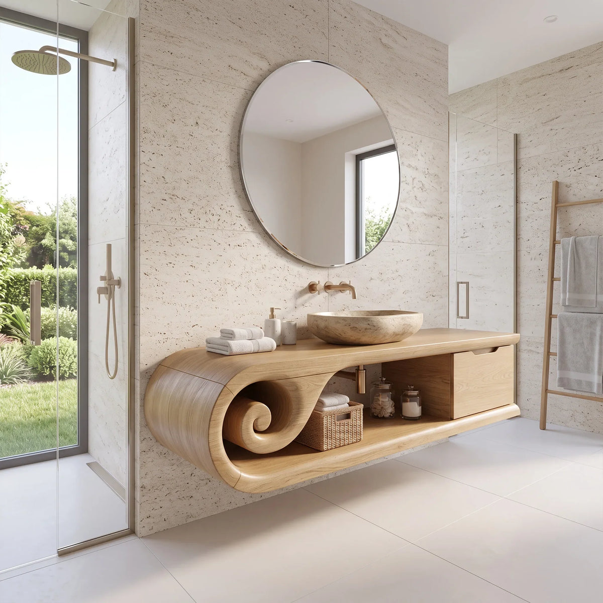 Contemporary Floating Bathroom Vanity Bathroom Vanity With Sink Modern Bathroom Vanity Integrated Drawer For Luxury Bath
