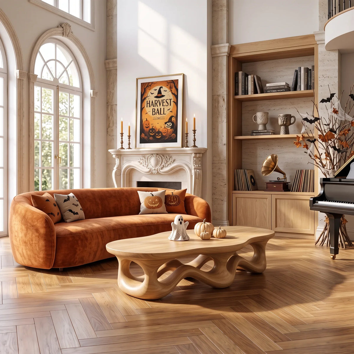 Modern Halloween Interlocking Coffee Table For Living Area