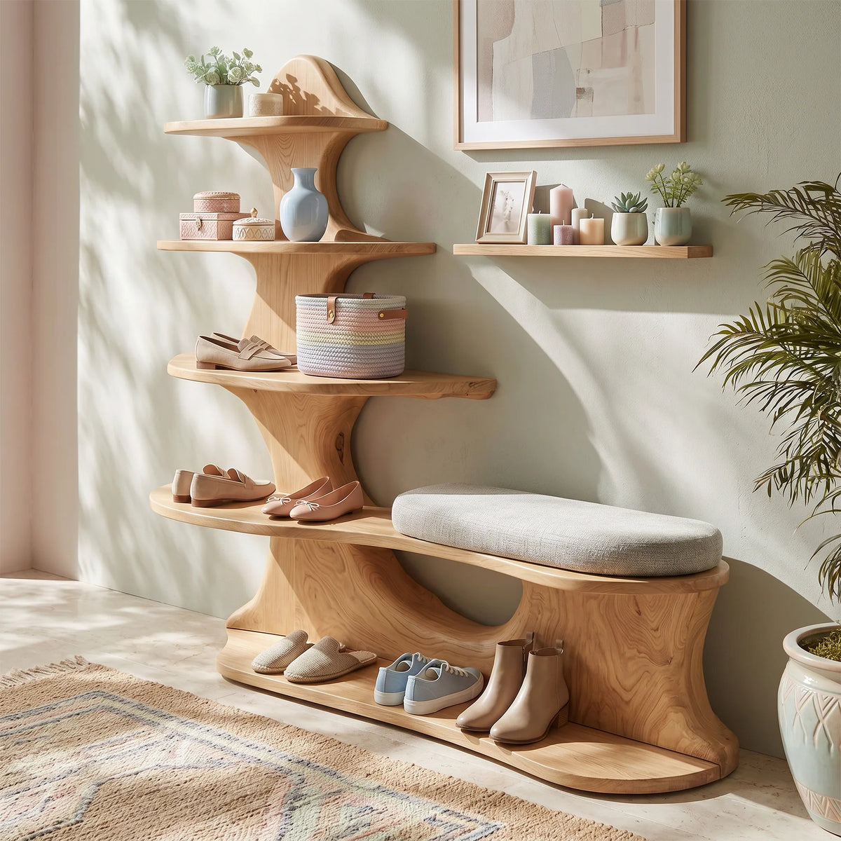 Industrial Shoe Organizer Rack For Urban Loft Entryway Corner
