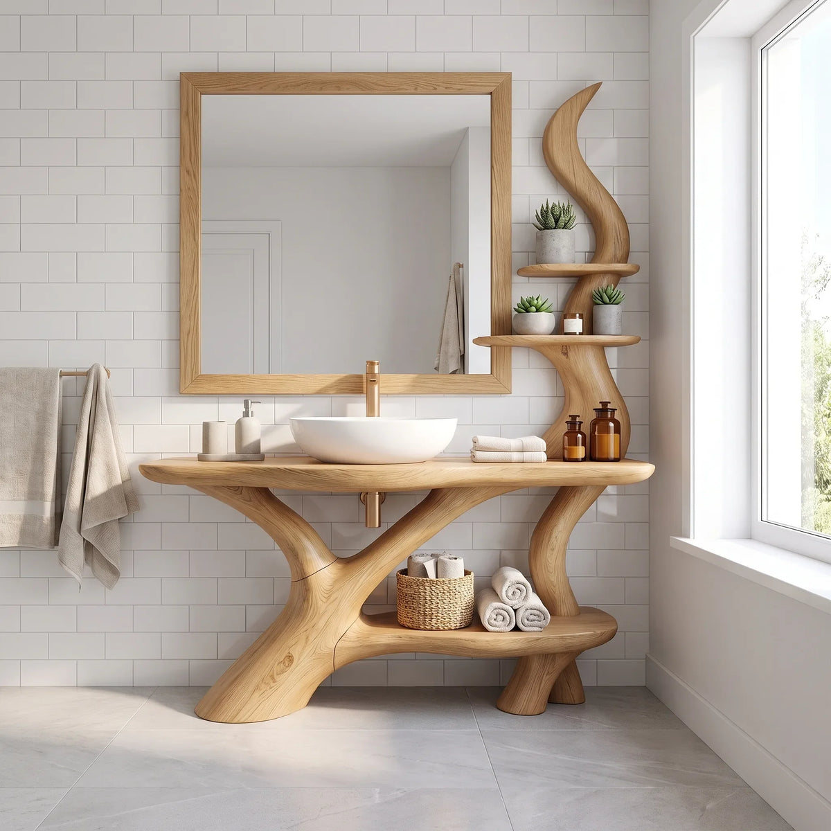 Calm Bathroom Vanity Bathroom Vanity With Sink Modern Bathroom Vanity Extended Side Shelves For Primary Bathroom