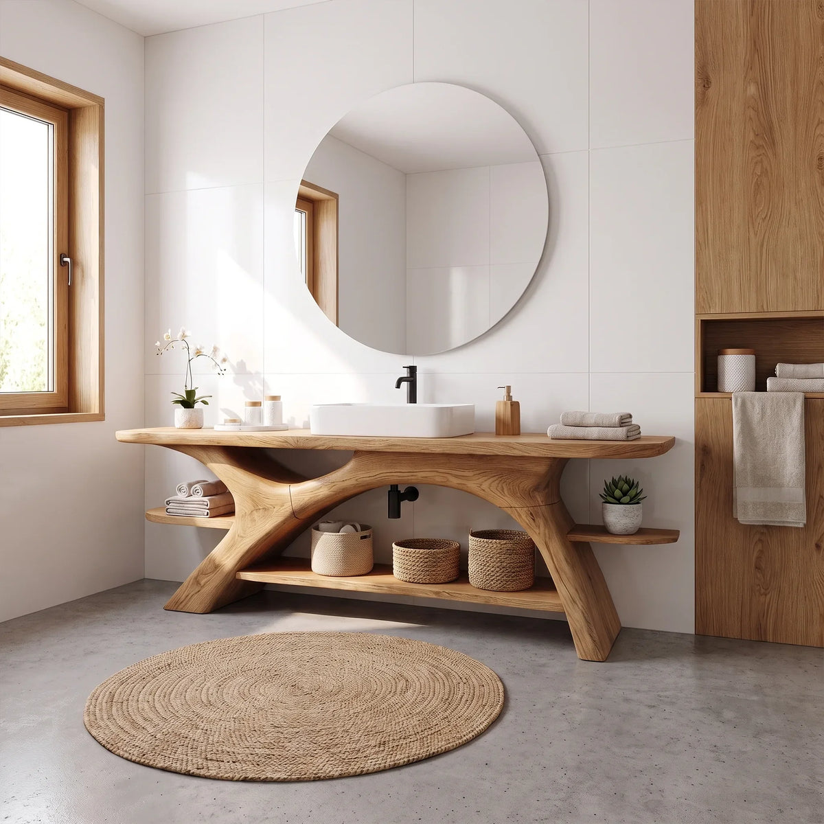 Inviting Bathroom Vanity Bathroom Vanity With Sink Freestanding Bathroom Vanity Wide Open Shelves For Primary Bathroom