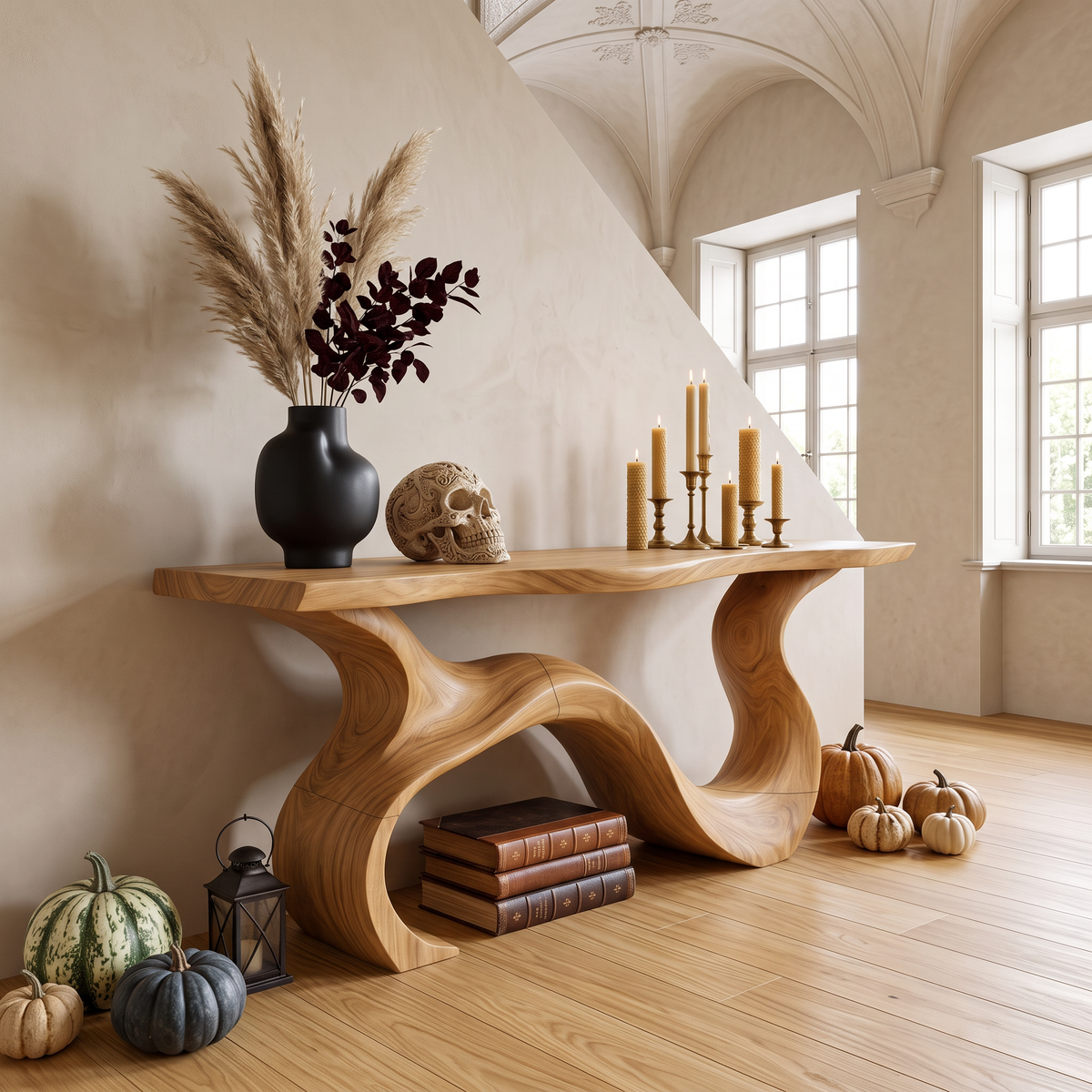 Organic Root Form Display Table For Halloween Decor