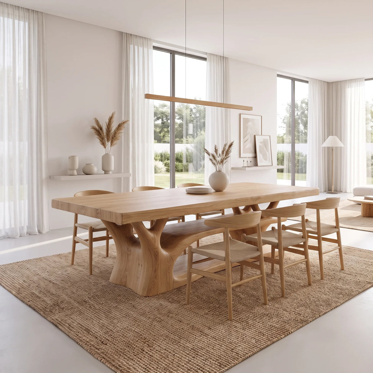 Refined Dining Table Rectangle Dining Room Table Open Shelf Base For Dining Room