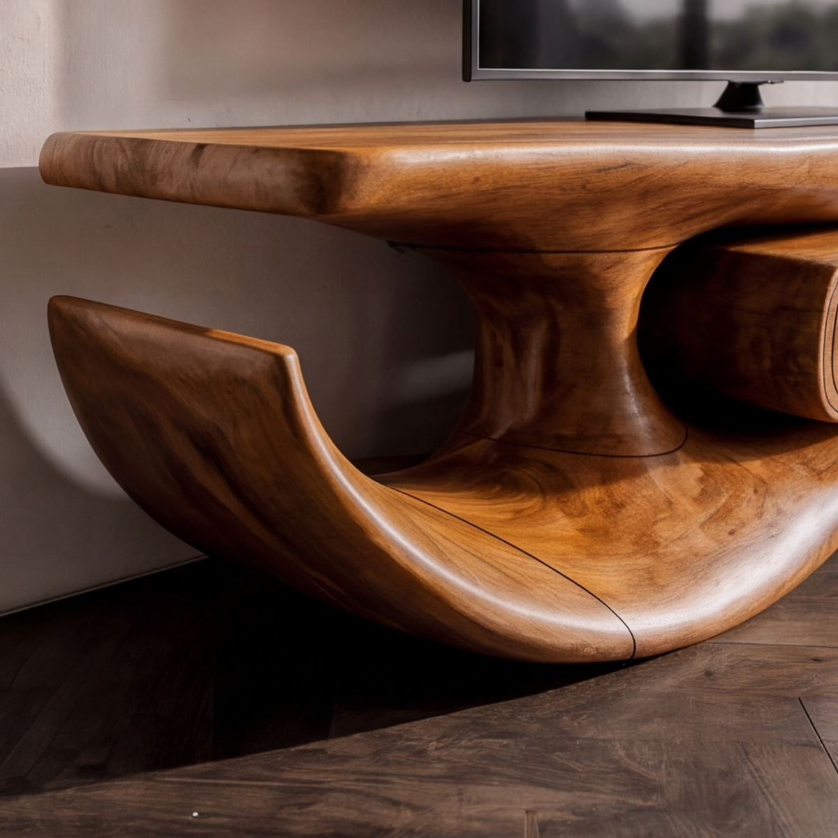 Organic Sculptural TV Cabinet For Living Room And Media Room
