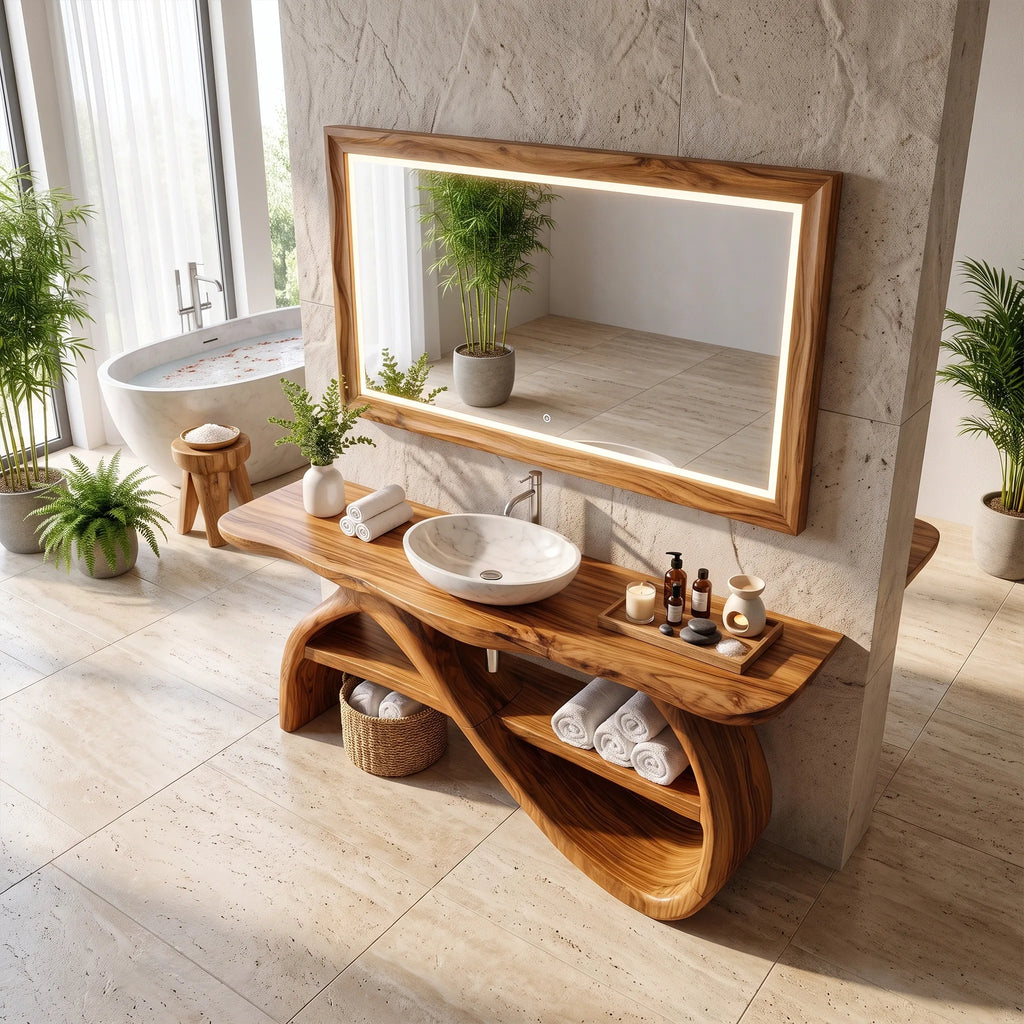 Sophisticated Bathroom Vanity Bathroom Vanity With Sink Modern Bathroom Vanity Wide Open Shelf For Master Bathroom