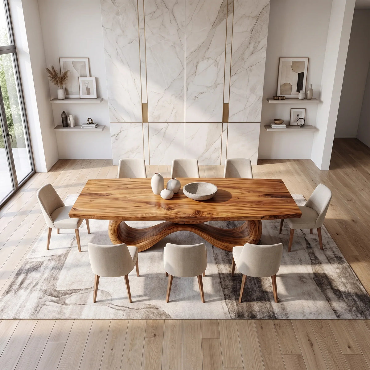 Refined Rectangle Dining Table Modern Dining Room Table For Luxury Dining Room