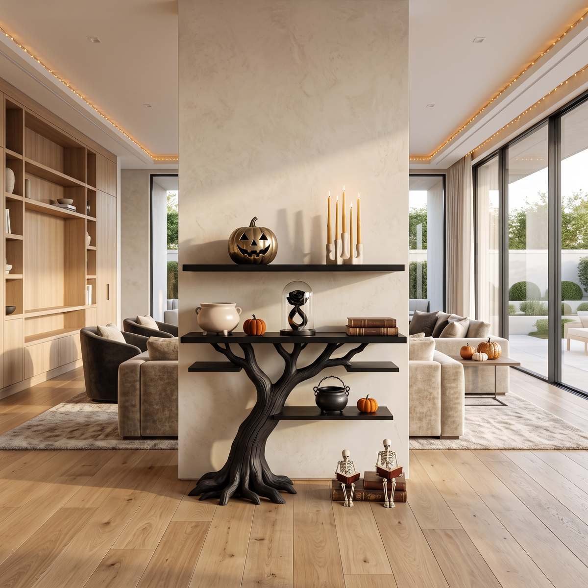 Organic Spreading Branch Console For Gothic Halloween Interior