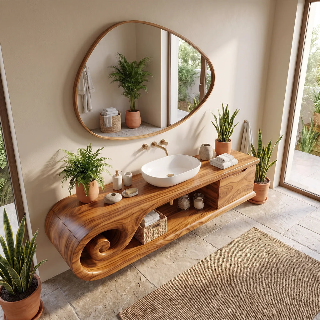 Contemporary Floating Bathroom Vanity Bathroom Vanity With Sink Modern Bathroom Vanity Integrated Drawer For Luxury Bath