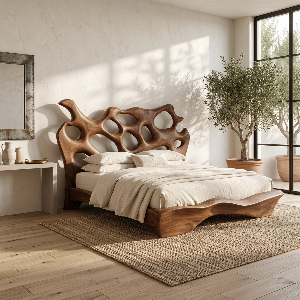 Contemporary Bed Frame Statement Furniture For Luxury Bedroom