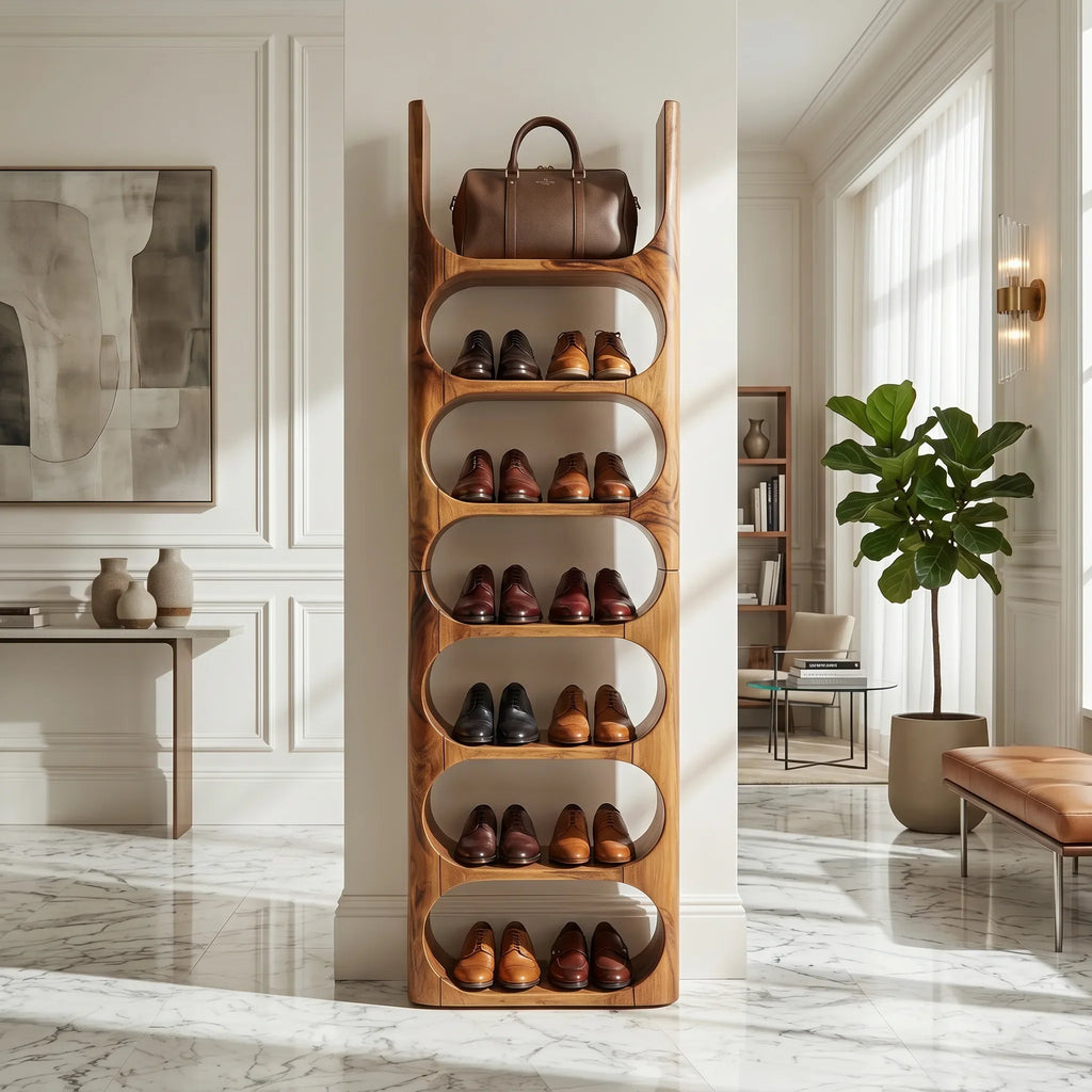 Modern Vertical Shoe Rack For Apartment Entryway Storage Corner