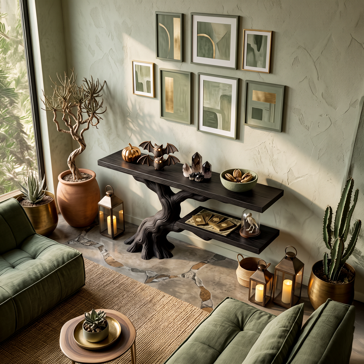 Modern Root Branch Accent Table For Gothic Halloween Furniture