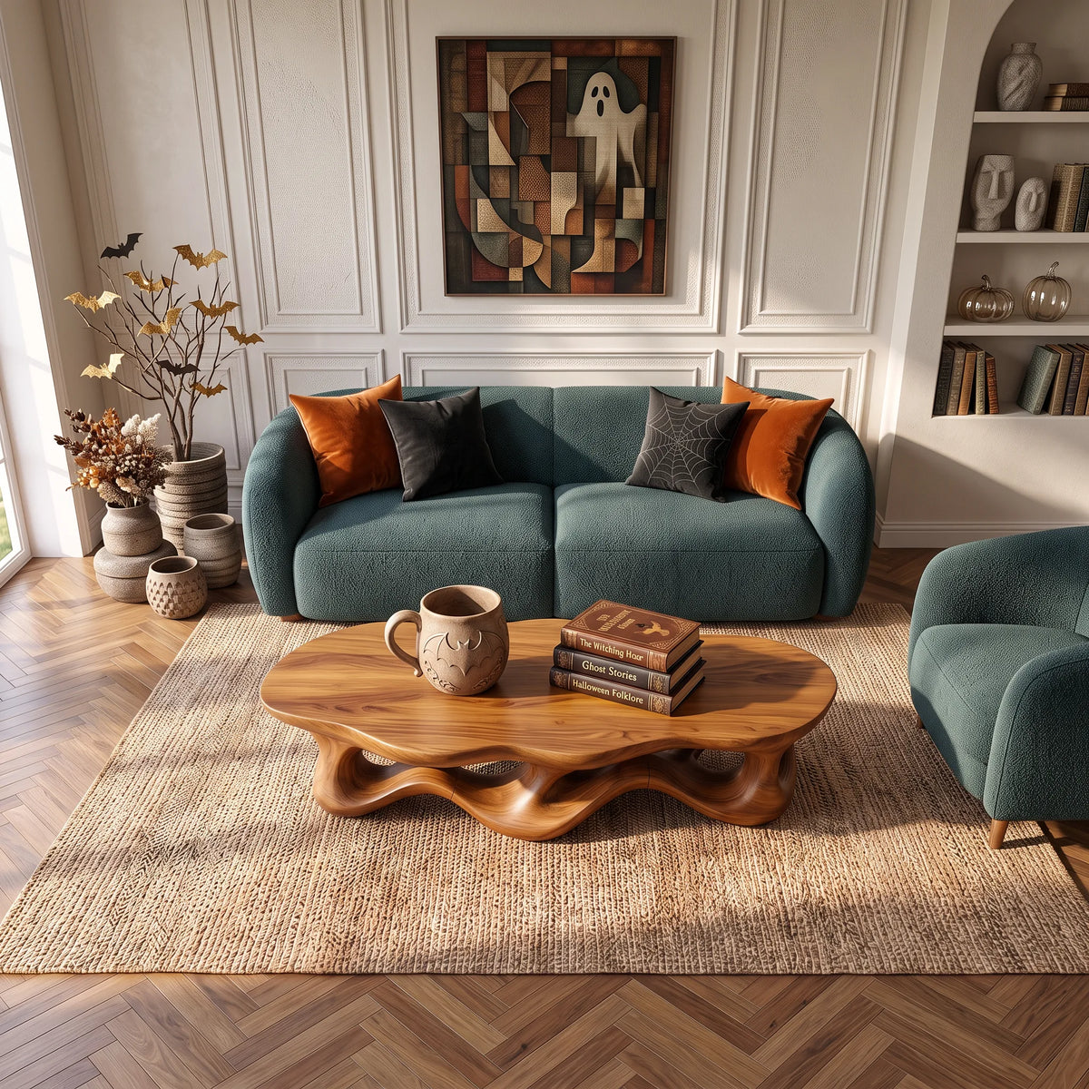 Modern Halloween Interlocking Coffee Table For Living Area