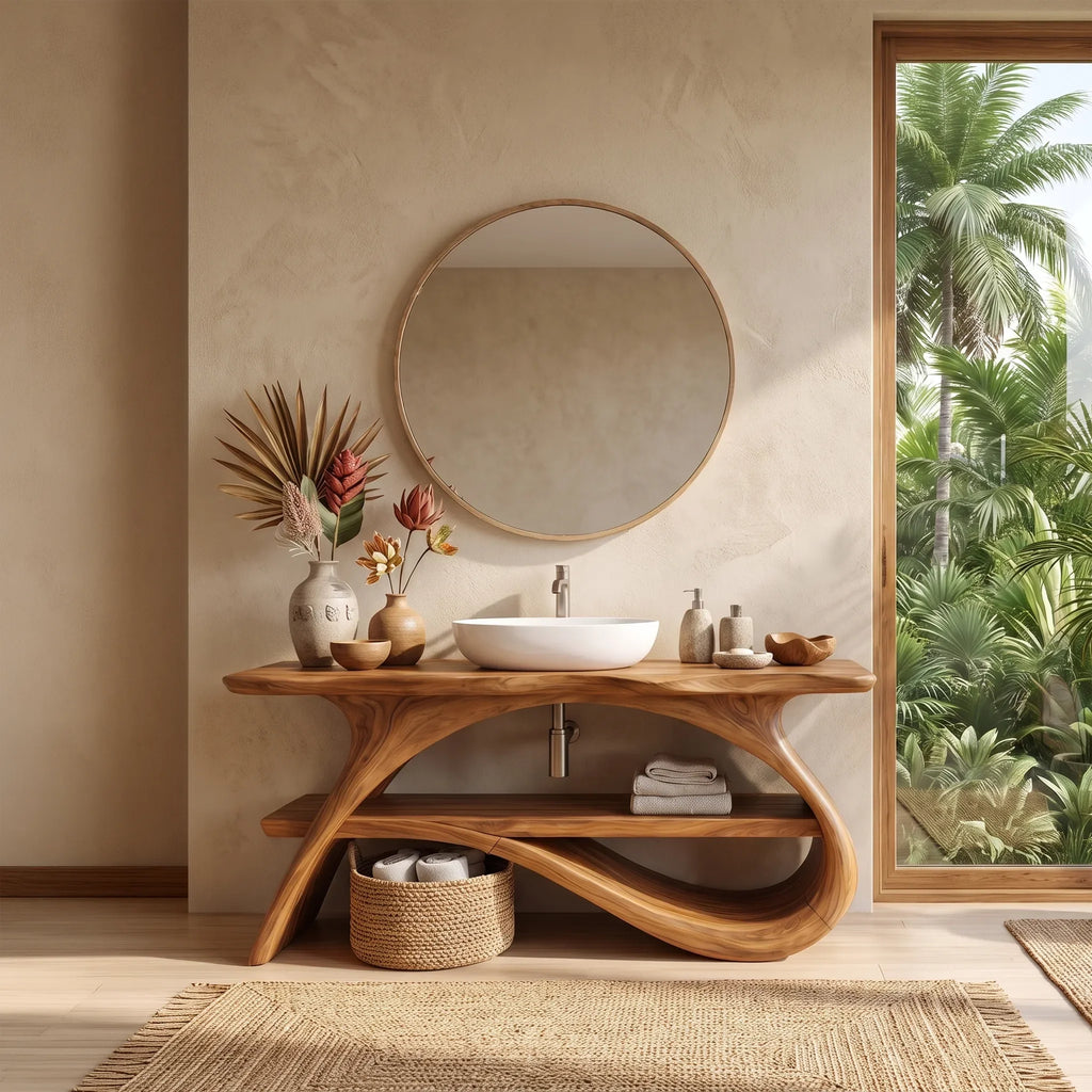 Minimal Bathroom Vanity Bathroom Vanity With Sink Modern Bathroom Vanity Long Open Shelf For Contemporary Bathroom