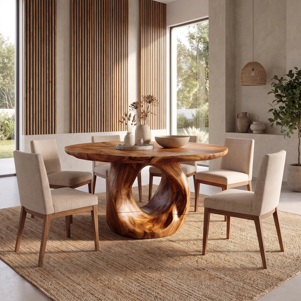 Warm Round Dining Table Modern Dining Room Table For Dining Room