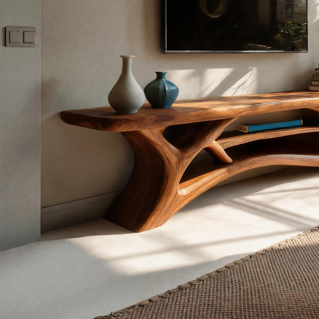 Modern TV Shelf Multi-tiered Design For Living Decor