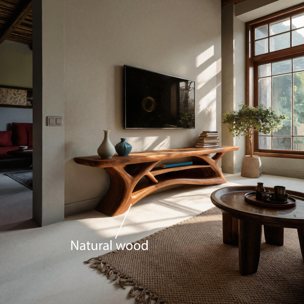 Modern TV Shelf Multi-tiered Design For Living Decor