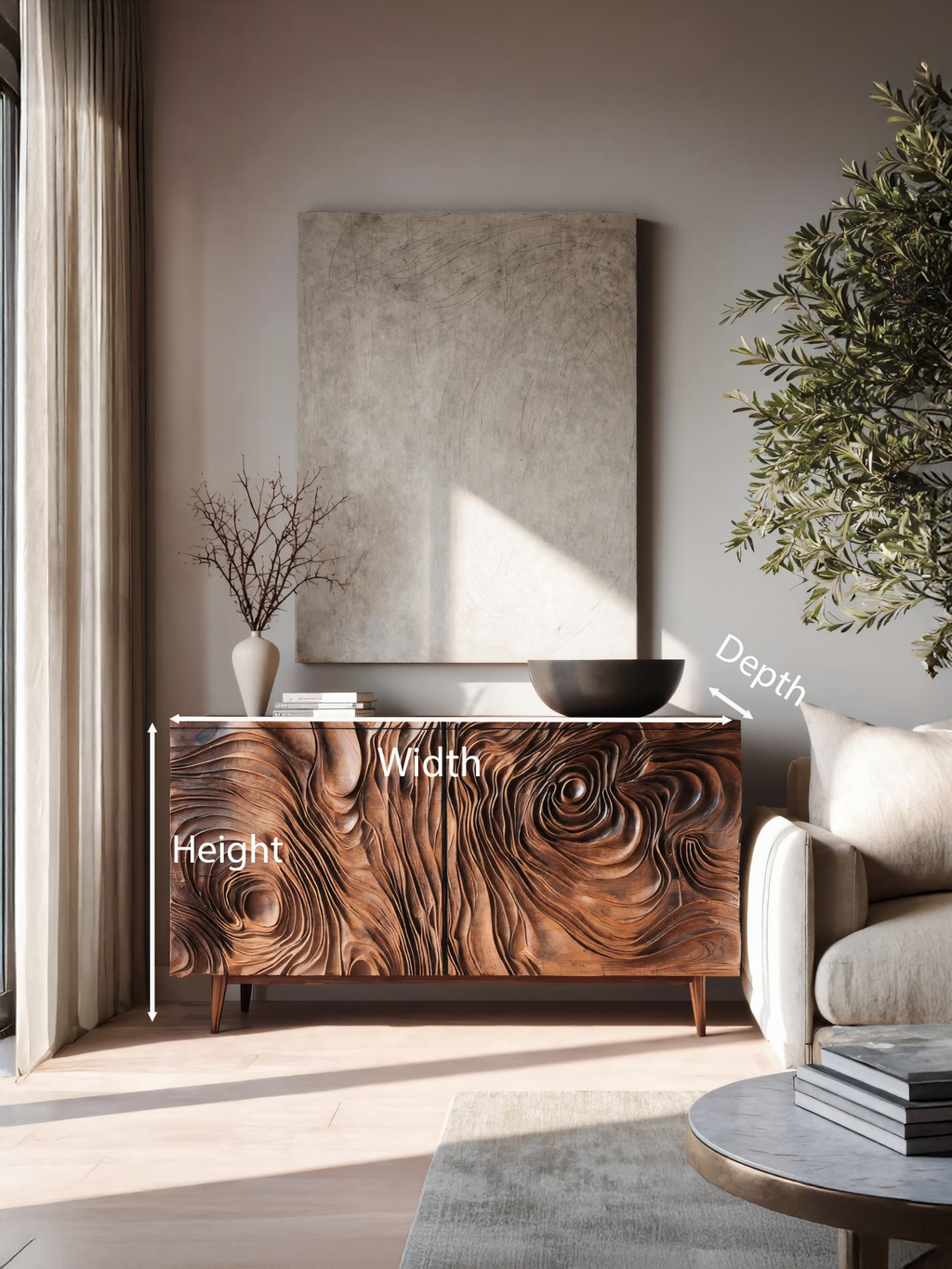 Contemporary Sideboard Storage For Dining Or Living Room