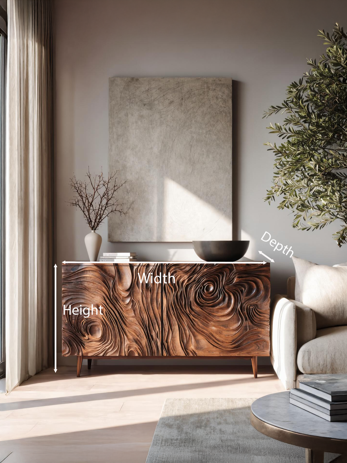 Contemporary Sideboard Storage For Dining Or Living Room