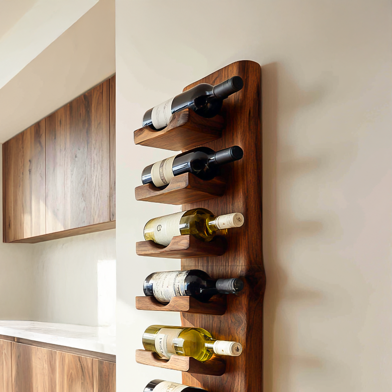 Vertical Wine Rack Wall Mounted For Dining Or Home Bar