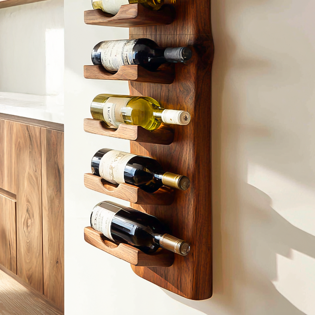 Vertical Wine Rack Wall Mounted For Dining Or Home Bar