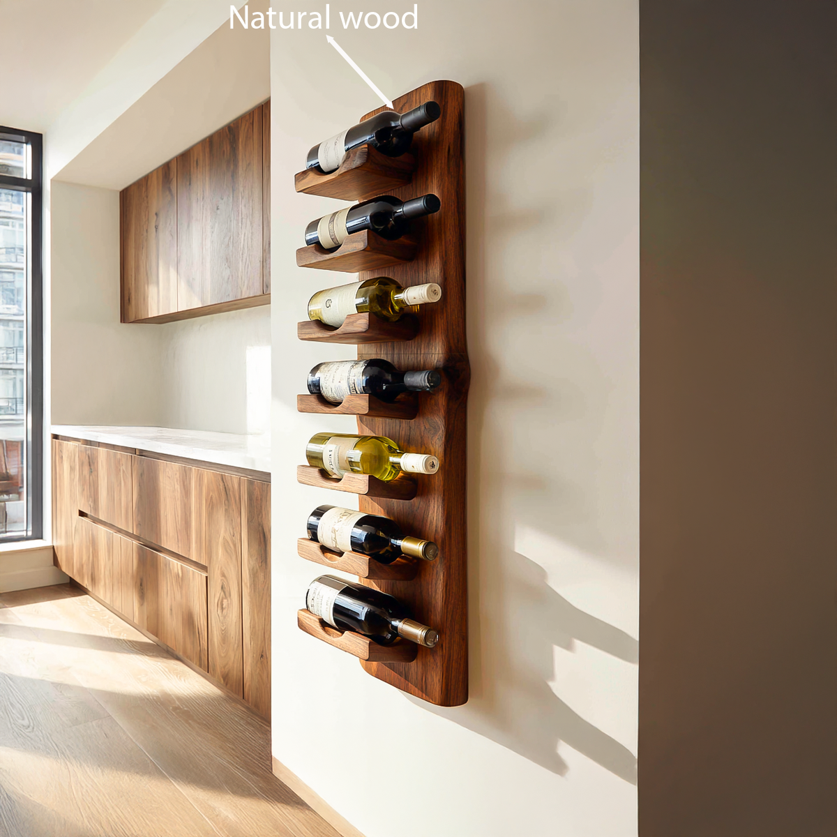 Vertical Wine Rack Wall Mounted For Dining Or Home Bar