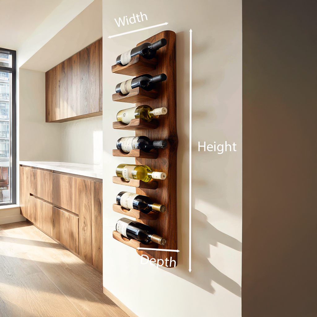 Vertical Wine Rack Wall Mounted For Dining Or Home Bar